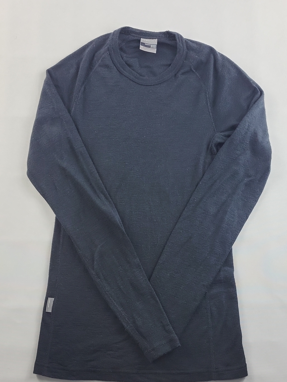 Icebreaker Merino 200 Oasis Long Sleeve Crewe Base Layer Top - Black